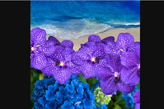 Virtual Floral Art: Maldive Blue